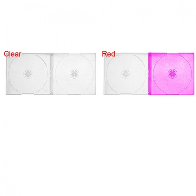 SLIM Clear Double CD Jewel Cases Slimline 5.2mm eBay