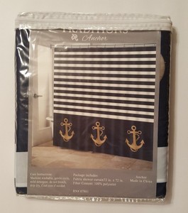Traditions-Anchor-Shower-Curtain-Fabric-Navy-And-White-Stripes-New-Nautical