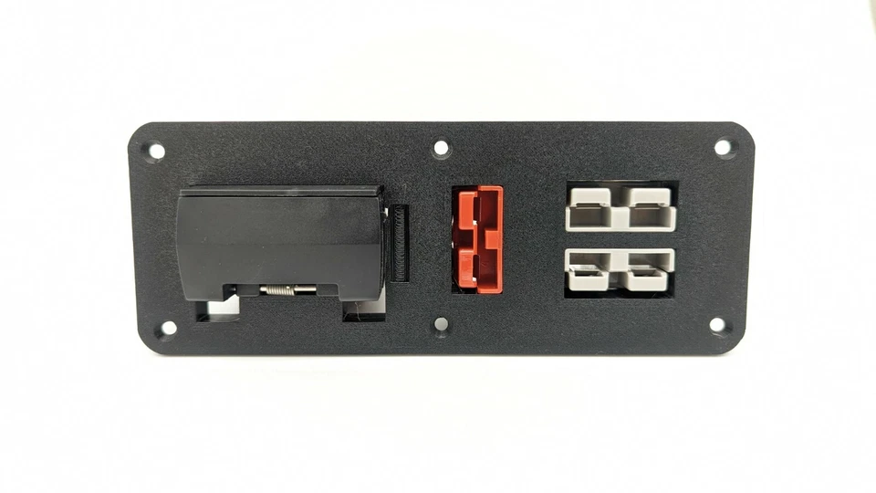 NARVA Flush 12 Pin Flat Trailer Plate with Triple 3 x 50amp Fit Anderson — 第 3/4 张图片