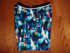 NWT Roundtree  Yorke Big  Tall Nautical Blue Swimwear Trunks 2XB