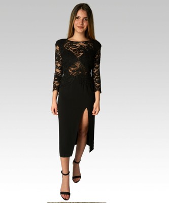 abito nero elisabetta franchi