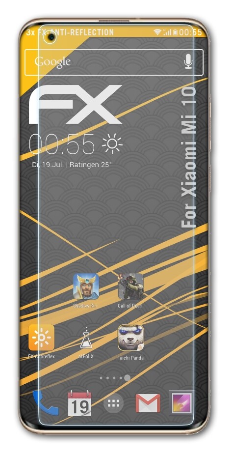 Pack De 3 Films De Protection D'écran AtFoliX Pour Xiaomi MI 10T Pro - Anti-choc, Anti-reflets, Mat
