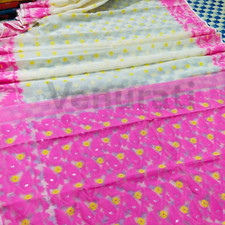 Handwoven Designer Dhakai Jamdani Saree Soft Cotton Saree Pure Cotton Soft Sari