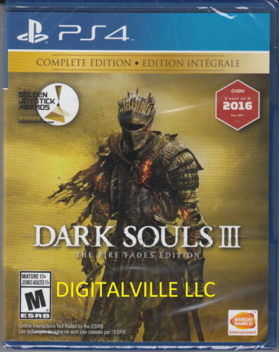 Dark Souls edición III 3 el se desvanece PS4 completa 4 Nueva eBay