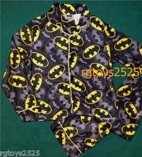 Batman logo DC Comics Pajamas 2 Piece Set New Size 4-5 6-7 8 Sleepwear child S M