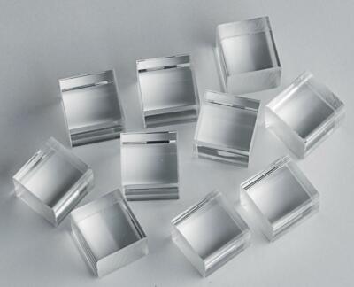 10 PCs 1  x 1'' x 1'' SQUARE CLEAR ACRYLIC Plexiglass Lucite ROD CUBES PEGS 1 Inch