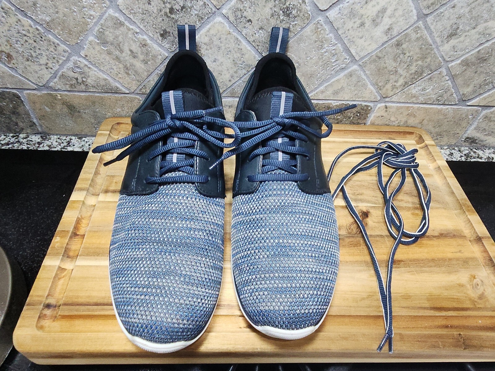 SAOLA 25 3057 XC4 9 5 M W scarpe impermeabili in pelle di pecora blu Johnston & Murphy