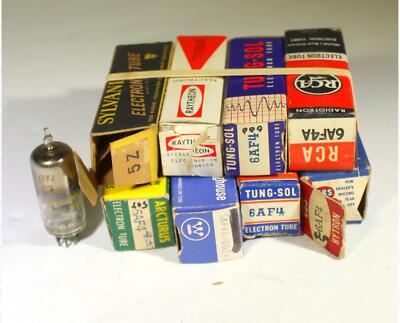 Assorted Brands 6AF4 Vacuum Tubes Tested NOS Lot Of 8 +Box