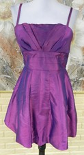NWT ELEGANT TWENTY ONE DRESS MEDIUM LUMINOUS MAGENTA SHORT DRESS / SPAG.STRAPS