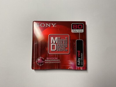 Sony Mini Disc 80 Extra Long Play ruby red MDW-80ER