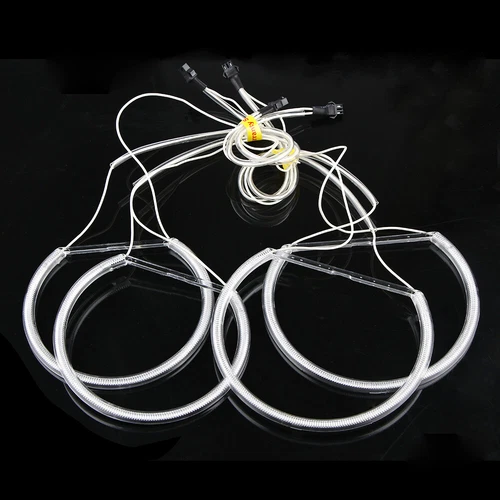 4x LED Angel Eyes Xenon Standlicht Ringe CCFL Scheinwerfer Für BMW E46 131,146mm - Bild 4 von 11