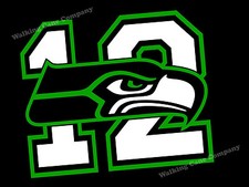 Seattle Seahawks 12th Decal Sticker Plus Free...