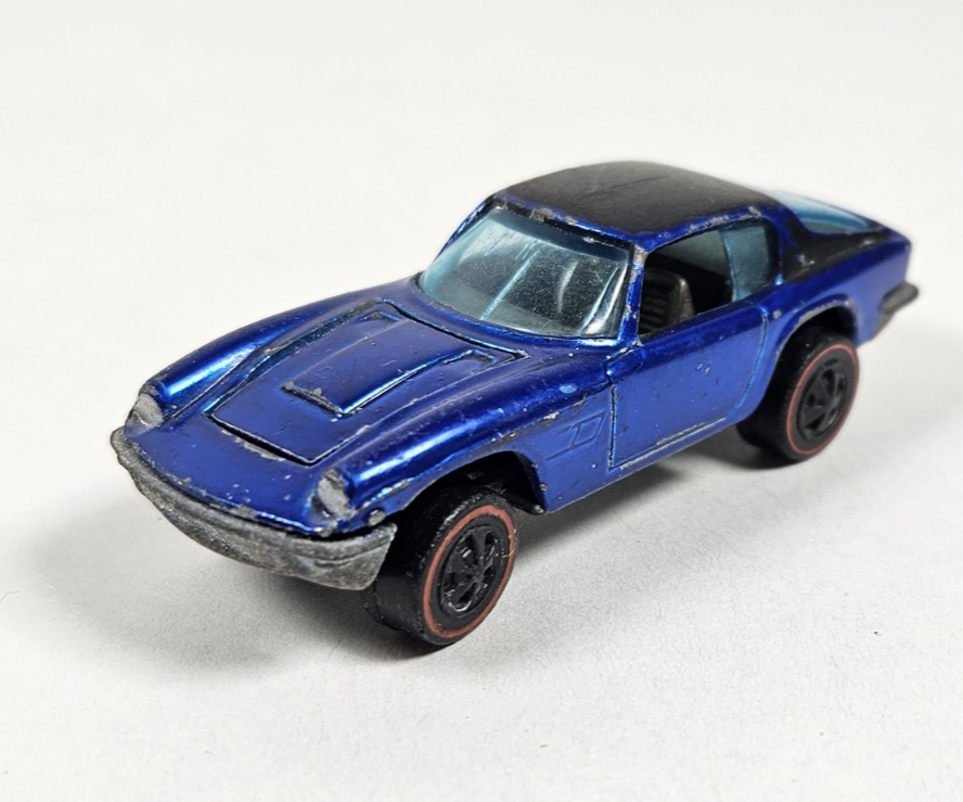 ホットウィール　レッドライン　マセラティ ミストラル　1969 ビンテージ 1969 Redline Hot Wheel - MASERATI MISTRAL - BLUE w/ BLACK