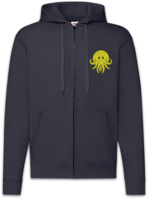 Cthulhu Smile Zipper Hoodie Wars Horror Arkham Lovecraft Miskatonic  R´LYEH