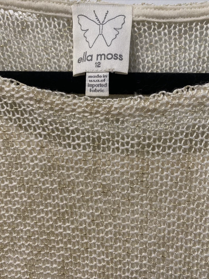 ella Moss 儿童女孩米色毛衣,尺寸 12 — 第 4/4 张图片