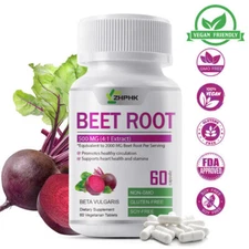 Comprimés de betteraves 2000mg Gélules de Beta Vulgaris de pompe à oxyde nitrique