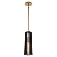 Pendelleuchte HäNgelampe Esszimmerleuchte Deckenlampe Stahl Schwarz Messing