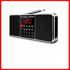 Digital FM Radio Receiver Speaker Stereo MP3 Player Support TF Card USB Drive