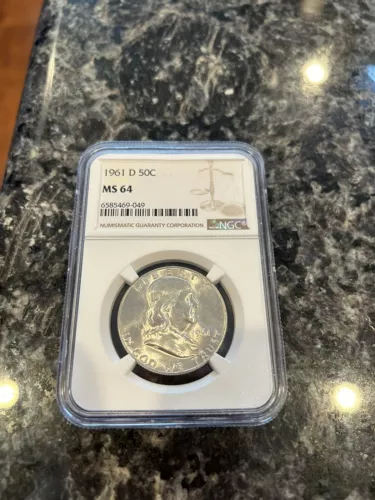 1961 D Franklin Half Dollar NGC Ms-64