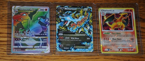 Charizard pokemon card lot M Charizard EX Flashfire Charizard Rainbow Rare VSTAR