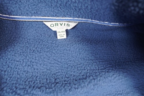 NWT Orvis Blue Full Zip Heavyweight Fleece Jacket Sweatshirt Mens XXL Pockets - 第 11/12 張圖片
