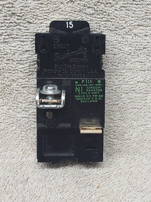 ITE / GOULD / SIEMENS Pushmatic P115 Circuit Breaker 15 Amp 1 Pole 120V AC