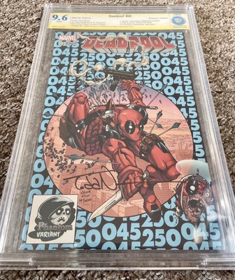 Deadpool #45 CBCS Signed By Cover Artist TODD NAUCK Very Rare Phantom Variant