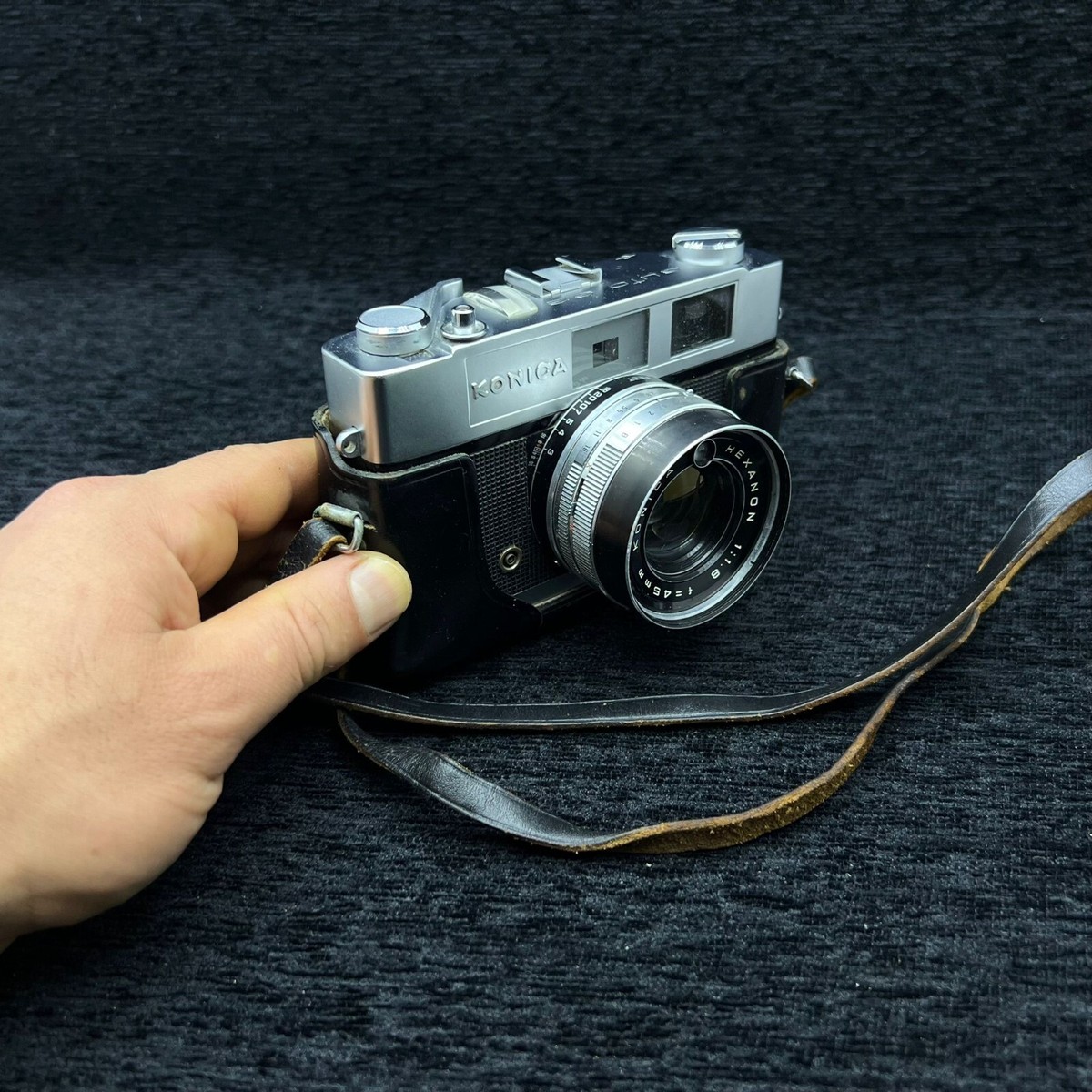 1965 Vintage Old Camera Konica Auto S2 45mm F/1.8 Lens Hexanon