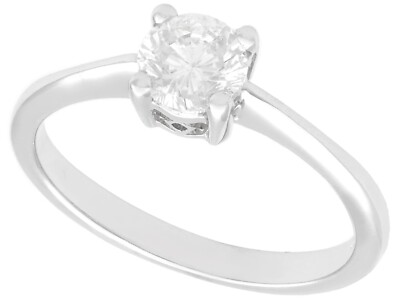 Zeitgenössischer Diamant und 18 Karat Weißgold Solitär Verlobungsring 
