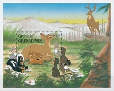 Disney 1988 Grenada Grenadines - Bambi Miniature Sheet - MNH