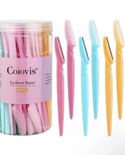 66pcs Eyebrow Razor Shaver Trimmer Kit Dermaplaning Face Hair Remover USA