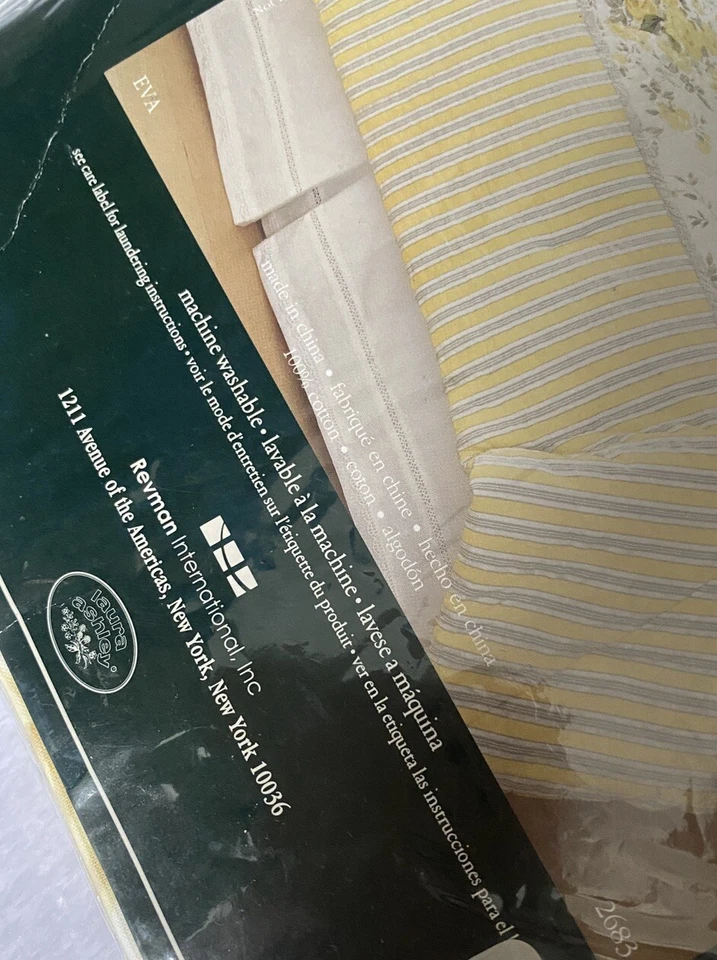 Laura Ashley Nuevo de Lote Antiguo Eva Floral Cenefa Cortina Corta De Colección Años 90 Dorado Marfil Foto 4 de 4