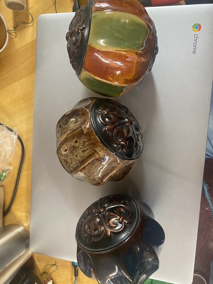 Decorative Mosaic Sphere Glass Balls. LOT OF 4. Home Decorative Balls