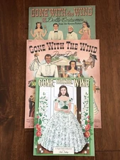 GONE WITH THE WIND PAPER DOLLS UNCUT 1989 LOT OF THREE