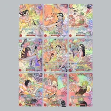9×One Piece Nami Doujin Card OP Series 2 Goddess Stroy Waifu Custom Holo Foil