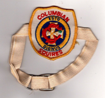 Knights of Columbus, Columbian Squires, Esto Dignus, Vintage Armband and Patch