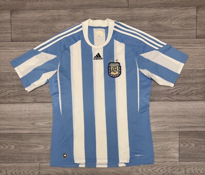 Argentina 2009 2010 Home Football Shirt Soccer Jersey Adidas Sz L