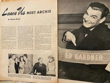 Ed Gardner, Duffy's Tavern, Three Page Vintage Clipping