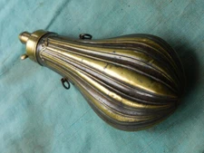Brass 1840 to 1860 black powder flask
