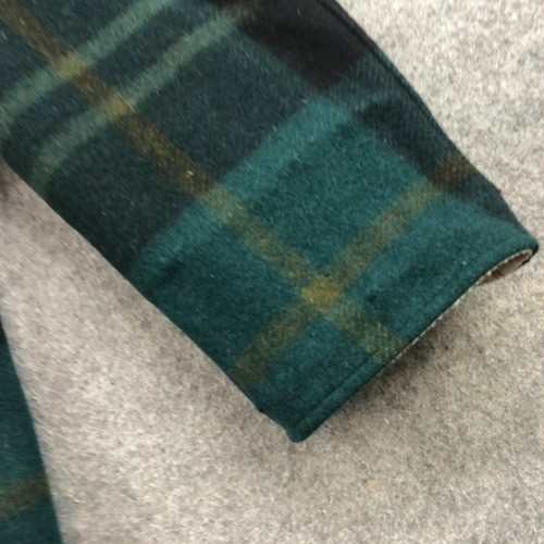Vintage Pendleton Jacket Mens Medium Green Tartan Wool Reversible 1950s - Picture 5 of 19