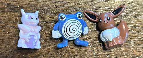 Pokemon 1” TSJ Toy Figure Collectible Vintage Eevee Mewtwo Poliwrath Lot