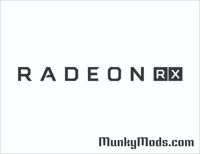AMD Radeon RX Logo Computer PC Case Window Applique Vinyl Decal (Color ...
