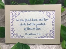 New Handmade 5x7 Matted 4x6 Religious Scripture Inspirational Free Ship 428