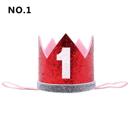 Children Baby First 1st Birthday Party Crown Prince Headband Hat Photo Prop - Picture 3 of 24