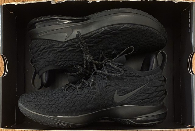 lebron 15 low black thunder grey