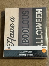 Way To Celebrate Halloween Wooden Tabletop Decor Set of 3