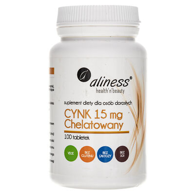Aliness Chelated Zinc 15 mg 100 Tabs