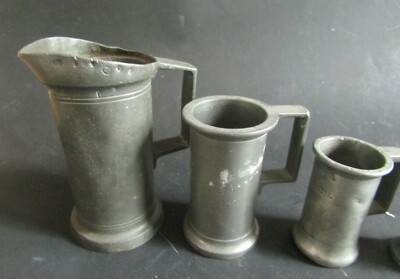 5 miniatures en étain - France