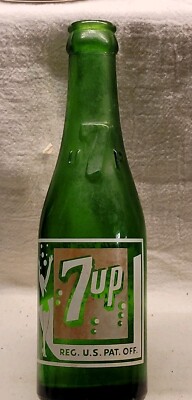 Embossed 7 Up Bubble Girl Soda Redding California