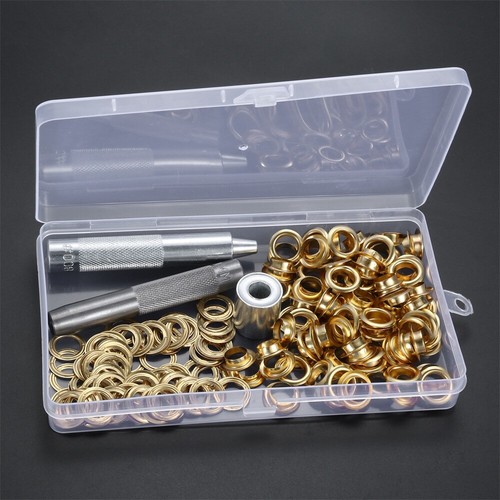 100 Sets Grommets Eyelets 3/8in for Repairing Canvas Tarps Tents Pool Coverings - Picture 18 of 26